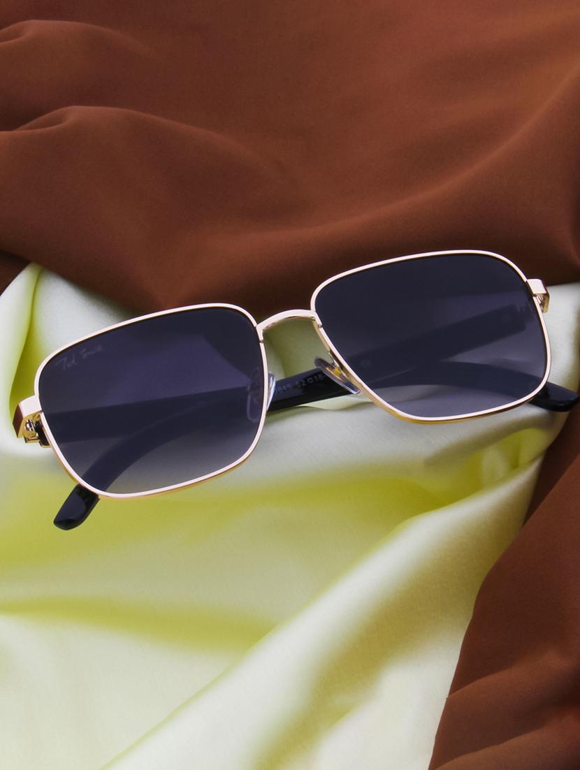ted smith grey graded square sunglasses for?men women | half rim & metal frame | small to medium face ( 52-18-140 ) - 21303724 - Zoom Image - 0