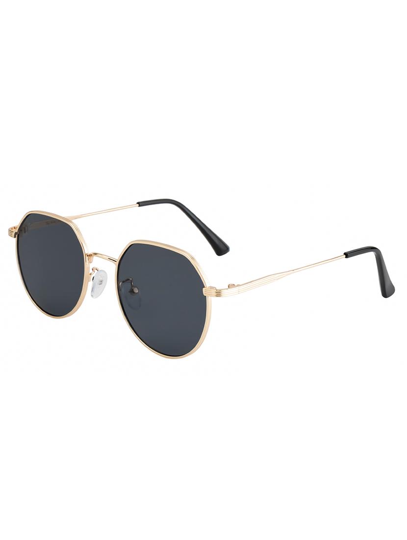 ted smith grey round sunglasses for men women | half rim & metal frame | medium to large face ( 56-16-142 ) - 21303730 - Standard Image - 2
