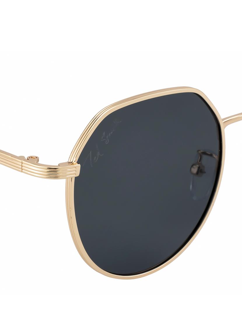 ted smith grey round sunglasses for men women | half rim & metal frame | medium to large face ( 56-16-142 ) - 21303730 - Standard Image - 5