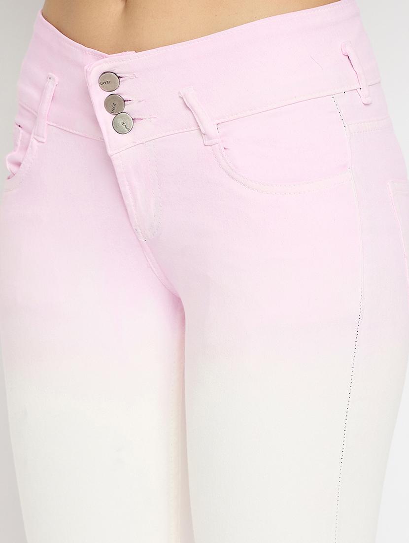 pink cotton jeans - 21304119 - Standard Image - 5