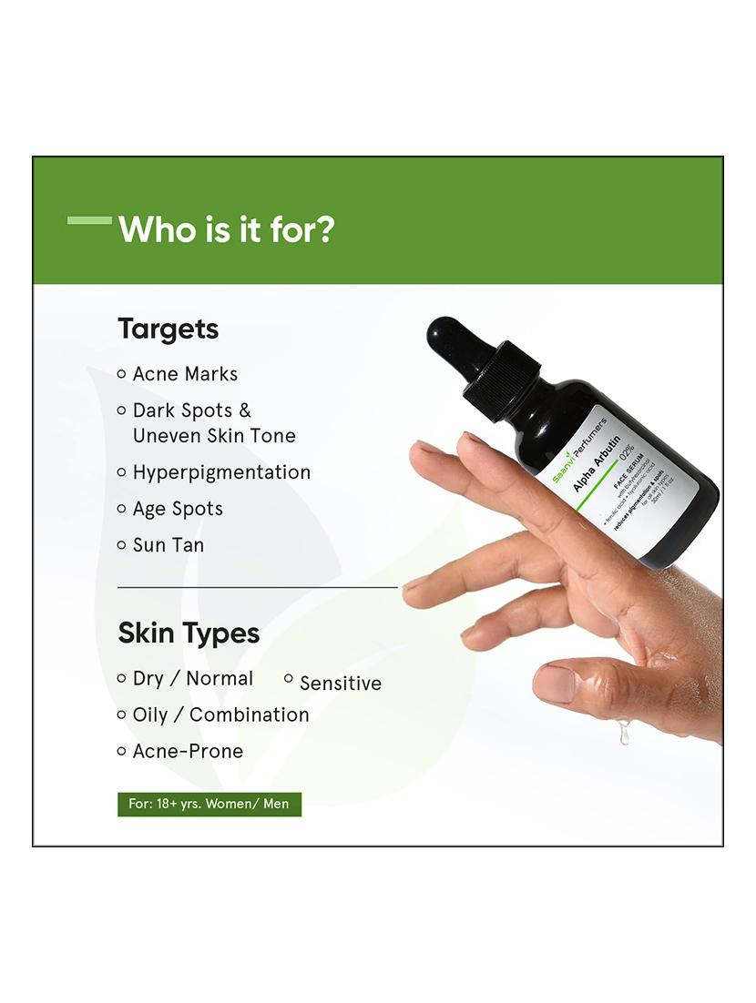 arbutin serum for dark spots & pigmentation removal, blemishes, acne marks & tanning, 30 ml - 21310346 - Standard Image - 2