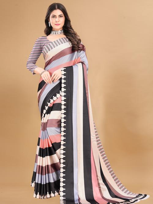 women printed saree with blouse - 21317200 - Standard Image - 0