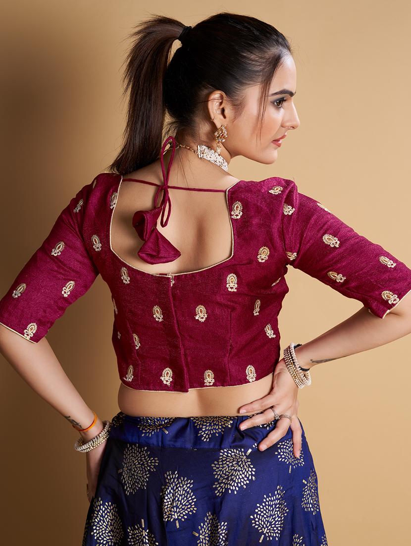 women stitched embroidered blouse - 21320826 - Zoom Image - 3