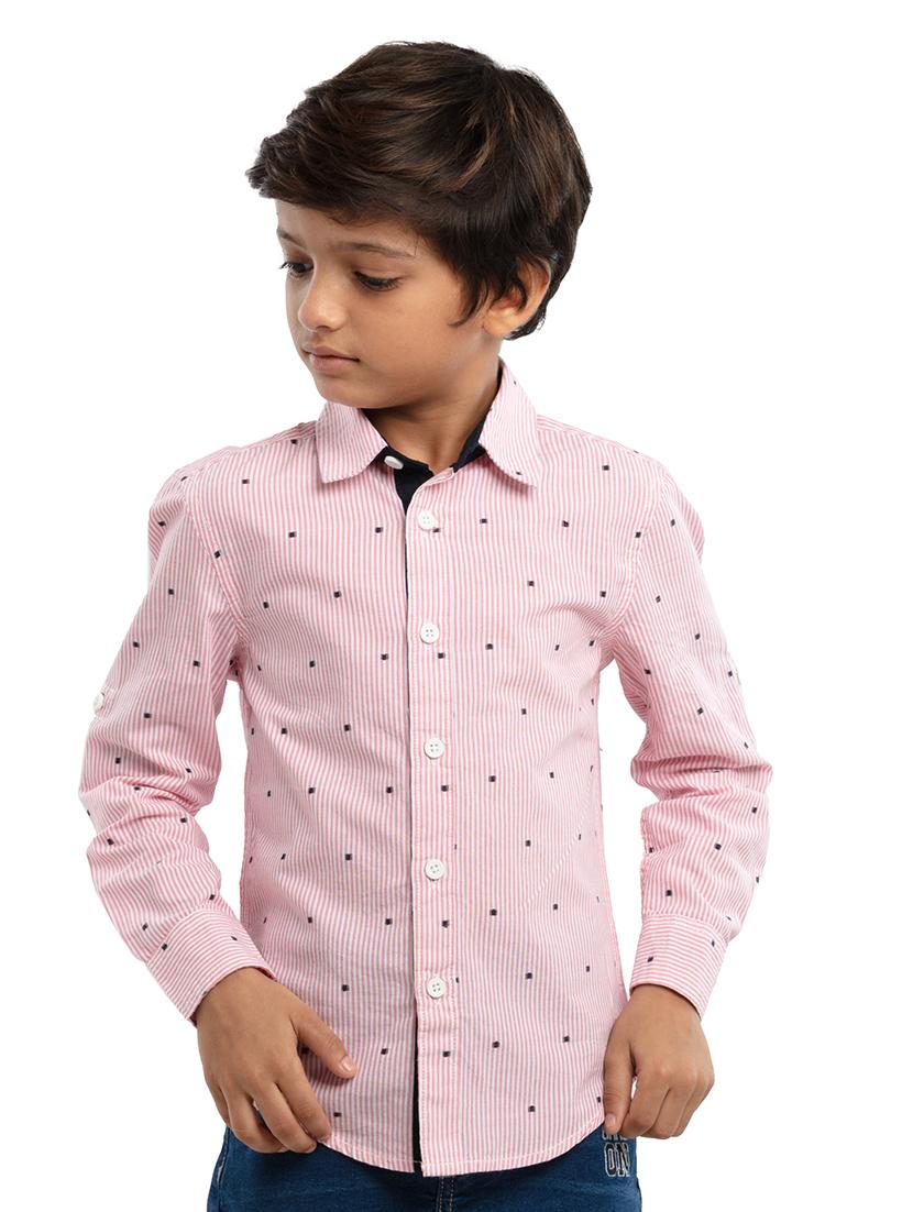 boys printed casual shirt