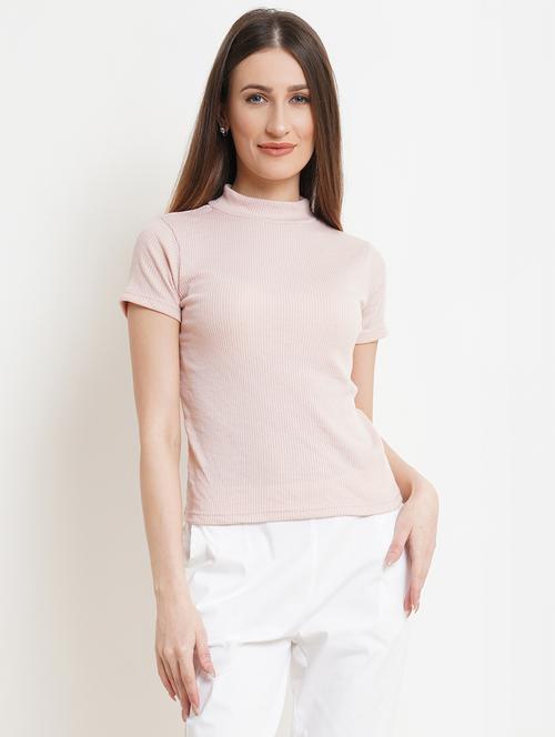 women pink polyester regular top - 21324746 - Very Small Image - 1