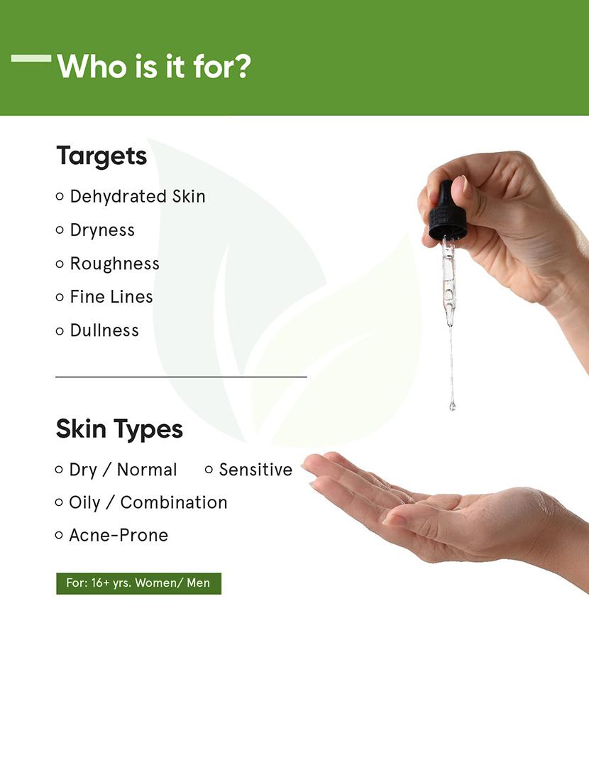 hyaluronic serum for intense hydration, glowing skin for hydrating face serum for women & men with dry, normal oily skin 30 ml - 21327528 - Standard Image - 2