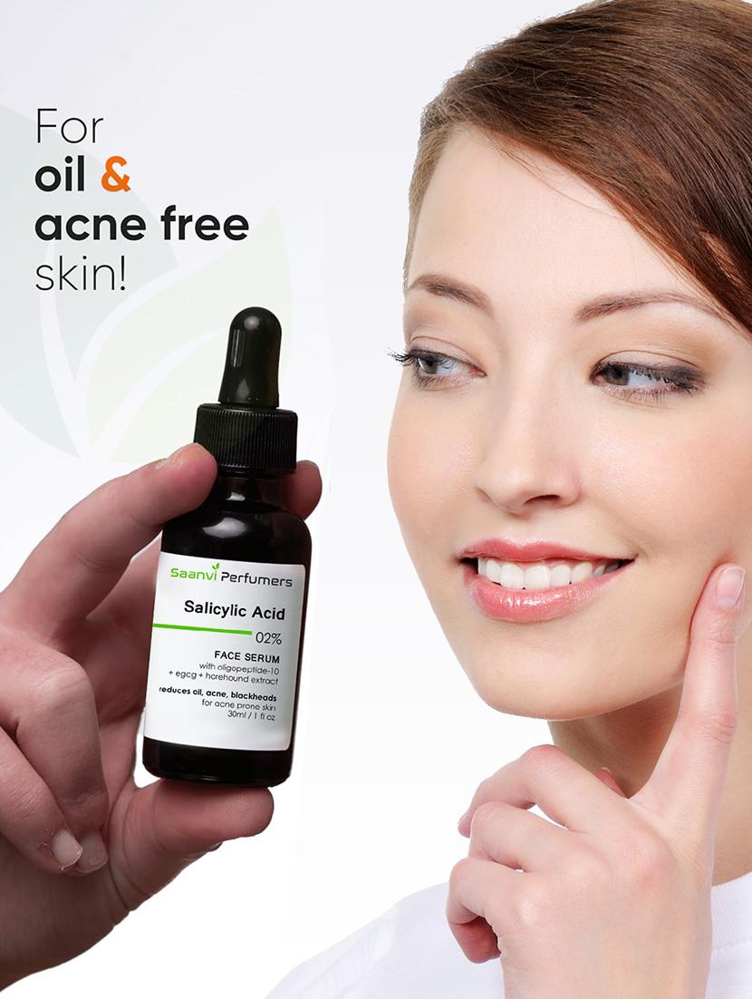 salicylic acid serum for acne, blackheads & open pores acne prone or oily skin 30ml - 21331228 - Standard Image - 4