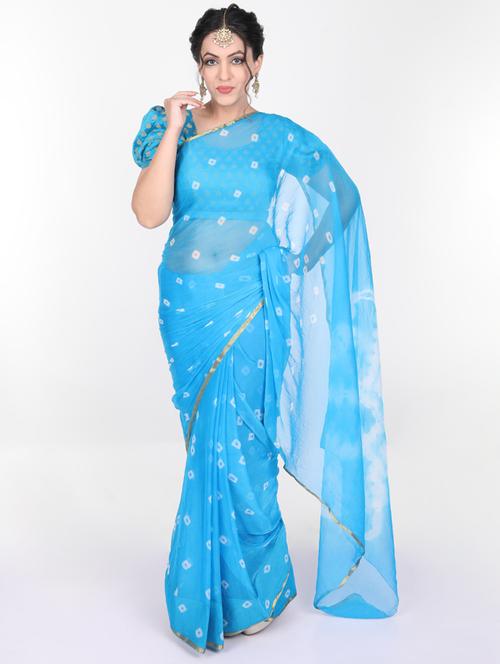 women bandhani printed saree - 21333138 -  Standard Image - 0