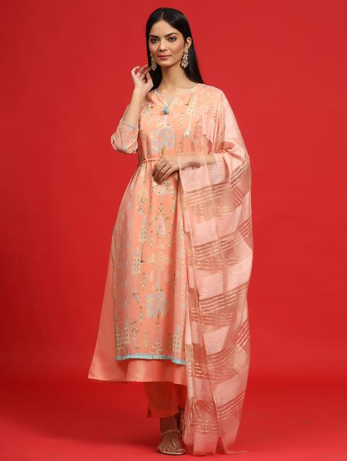 women kurta pant set with dupatta - 21337776 - Very Small Image - 1