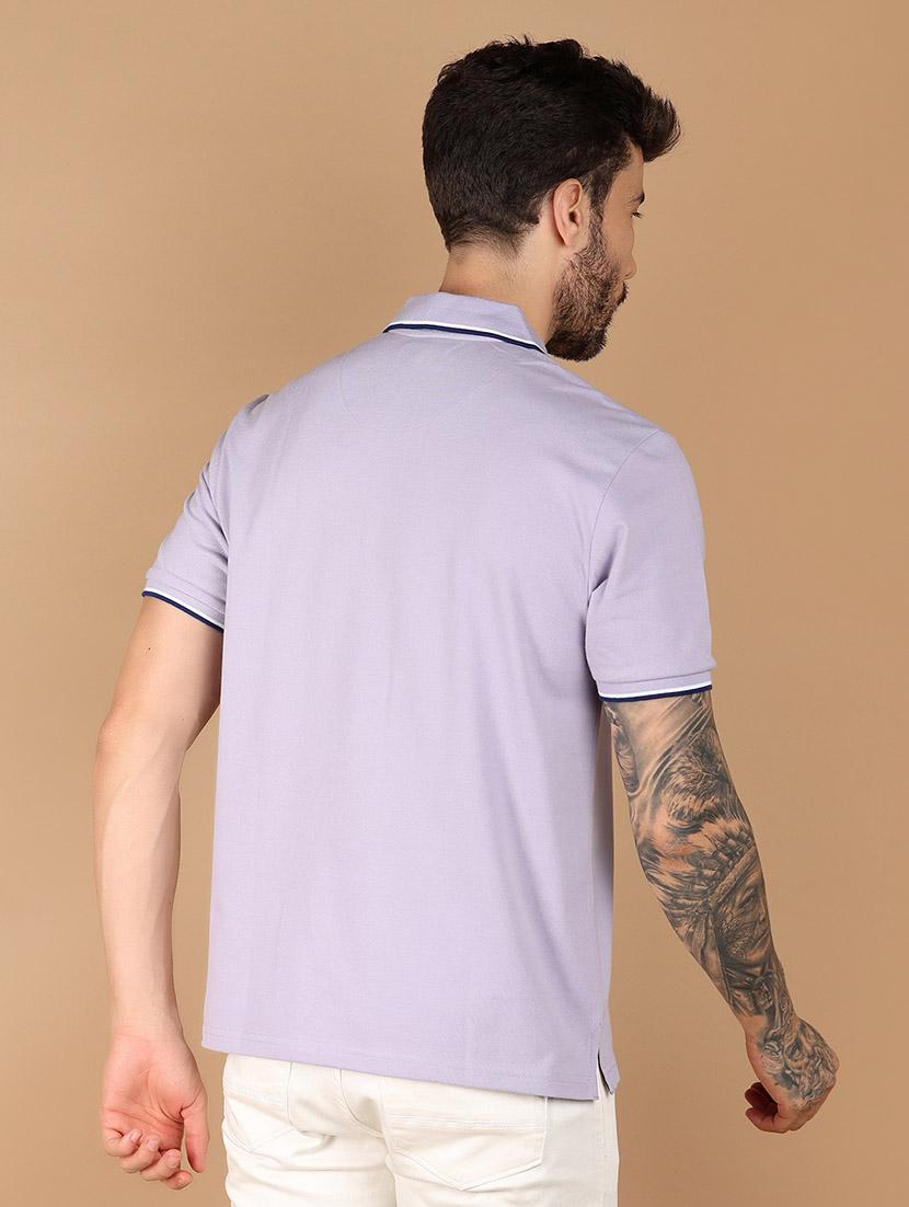 men solid cotton polo t-shirt - 21341796 - Zoom Image - 2
