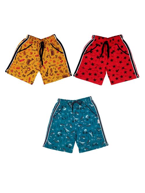 Boys Pack Of 3 Cotton Shorts - 21345100 - Very Small Image - 1