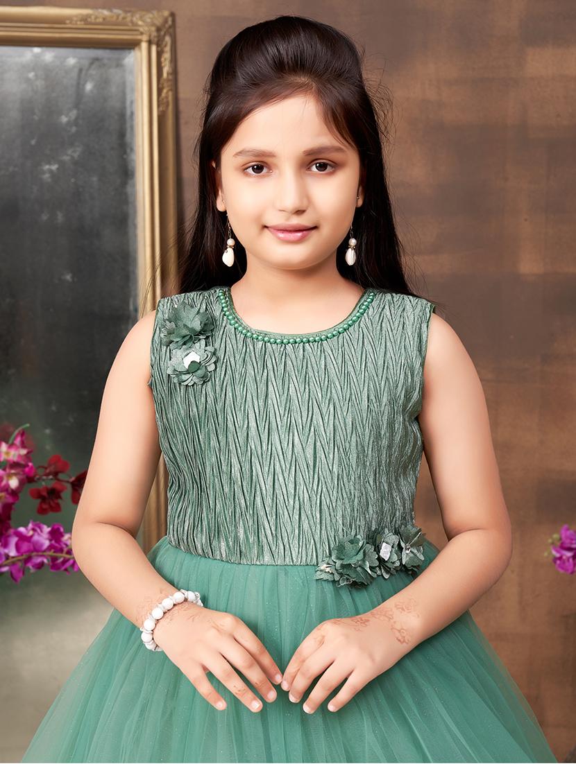girls round neck party gown - 21356512 - Standard Image - 3