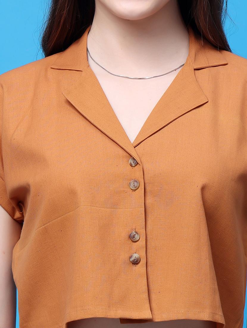 women solid shirt and trouser co-ord set - 21366576 - Standard Image - 5