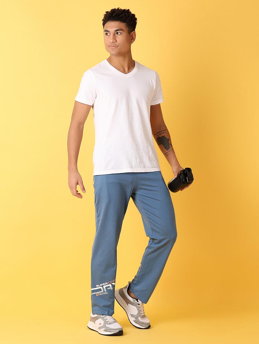 men mid rise placement print full length track pant - 21371968 - Zoom Image - 4