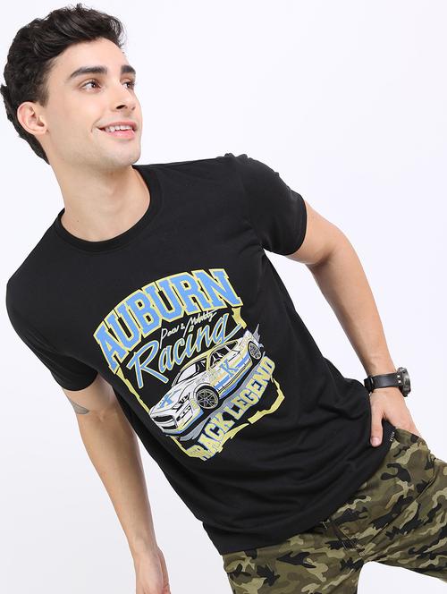 men short sleeve front print t-shirt - 21375354 - Very Small Image - 1