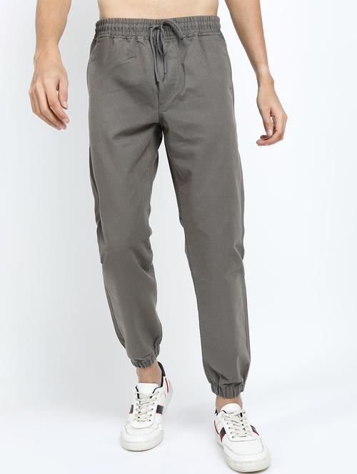 men mid rise solid joggers - 21375678 - Very Small Image - 1