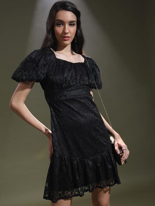 black self-designed a-line dress - 21375851 - Very Small Image - 1