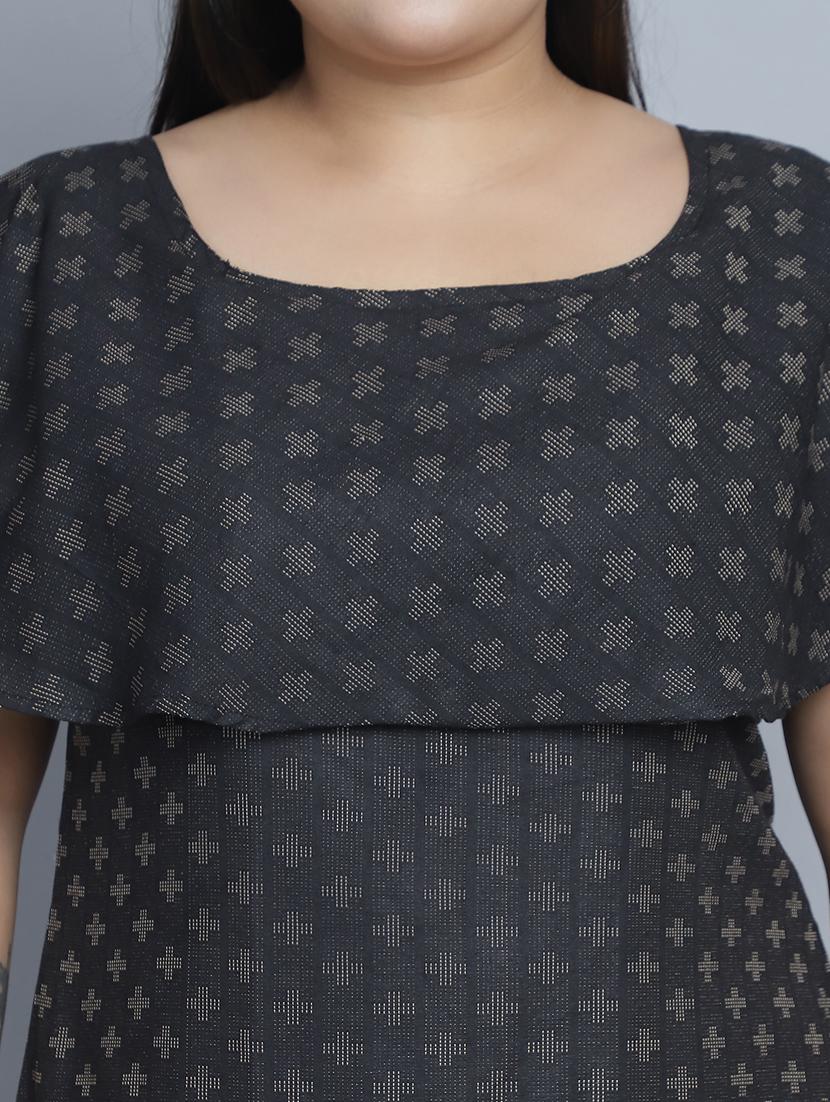 women self design short sleeves a-line dress - 21391632 - Zoom Image - 4