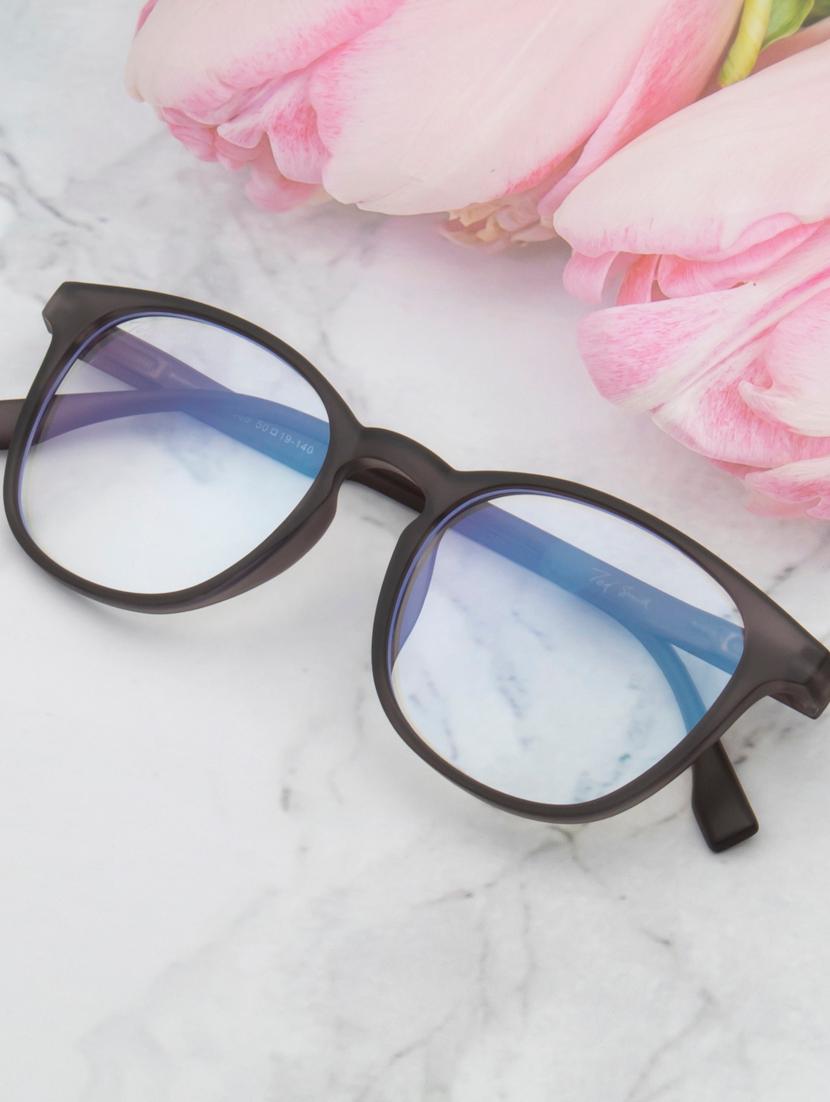 ted smith hustle bluecut & antiglare computer eyeglasses| round|blue light blocking| dark grey casual spectacles| 50-19-140 - 21392020 - Zoom Image - 0