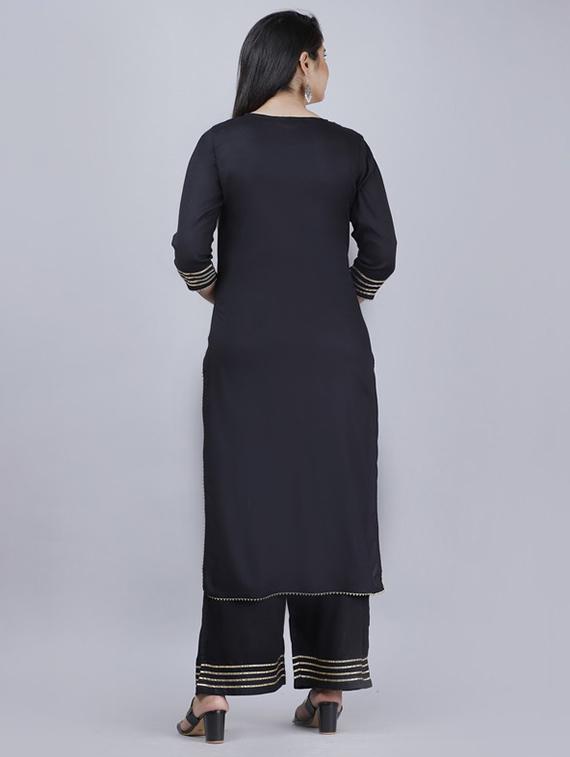 women black kurta palazzo set - 21393514 - Zoom Image - 1