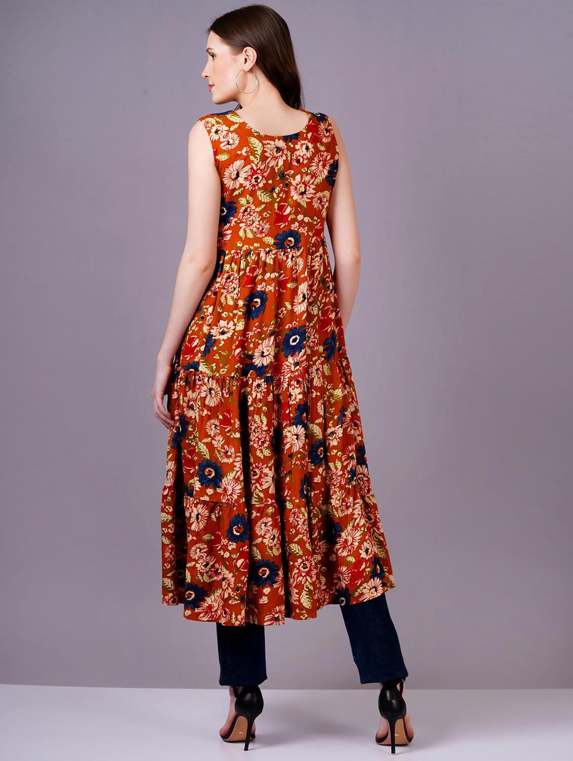 women floral printed sleeveless tunic - 21400357 - Zoom Image - 3
