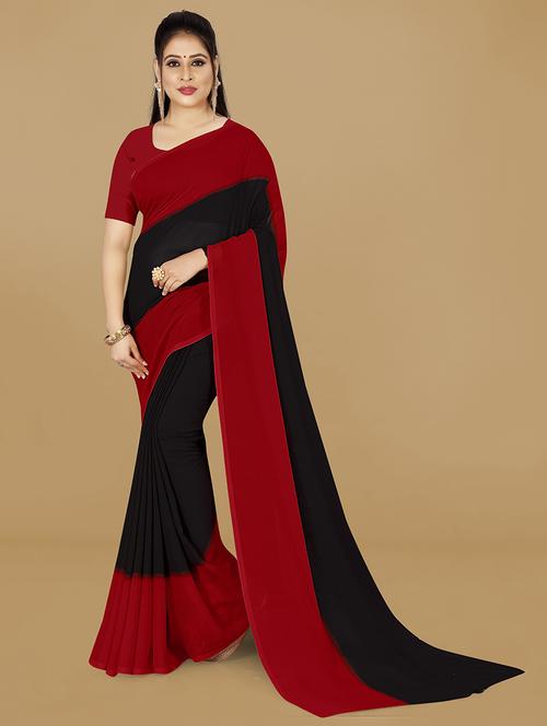 pack of 2 casual wear combo sarees with blouse - 21406612 - Very Small Image - 1