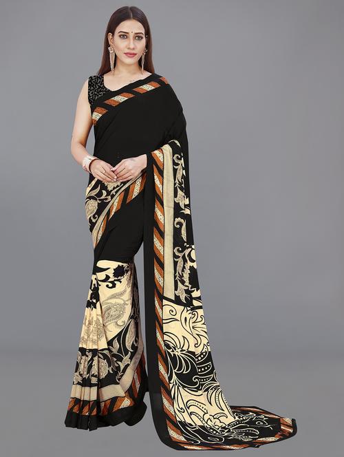 women printed saree with blouse - 21408552 - Very Small Image - 1