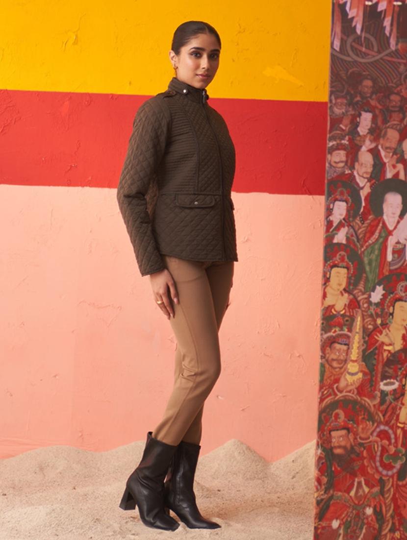 women olive nylon quilted jacket - 21431354 - Zoom Image - 2
