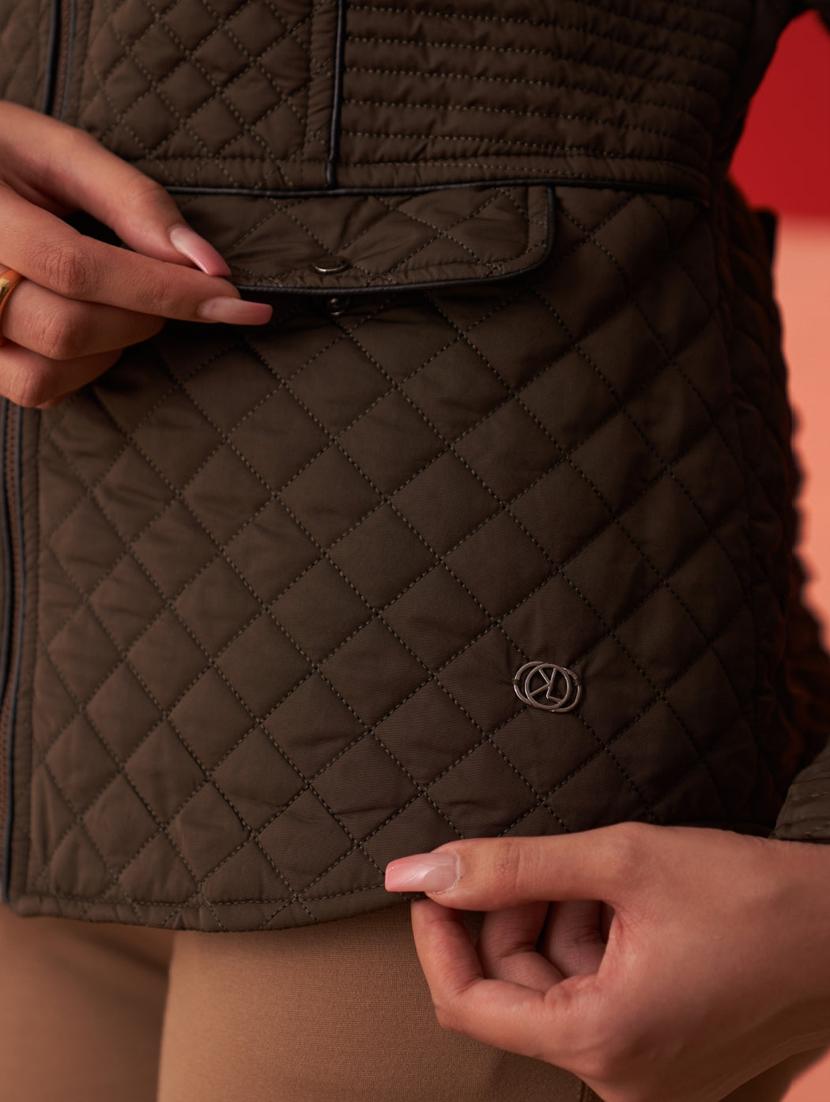 women olive nylon quilted jacket - 21431354 - Zoom Image - 5