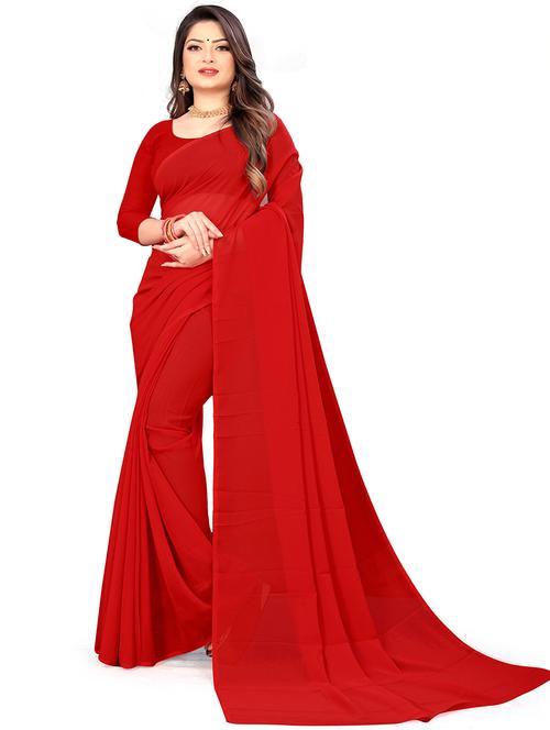 women casual wear georgette saree with blouse - 21444218 - Very Small Image - 1