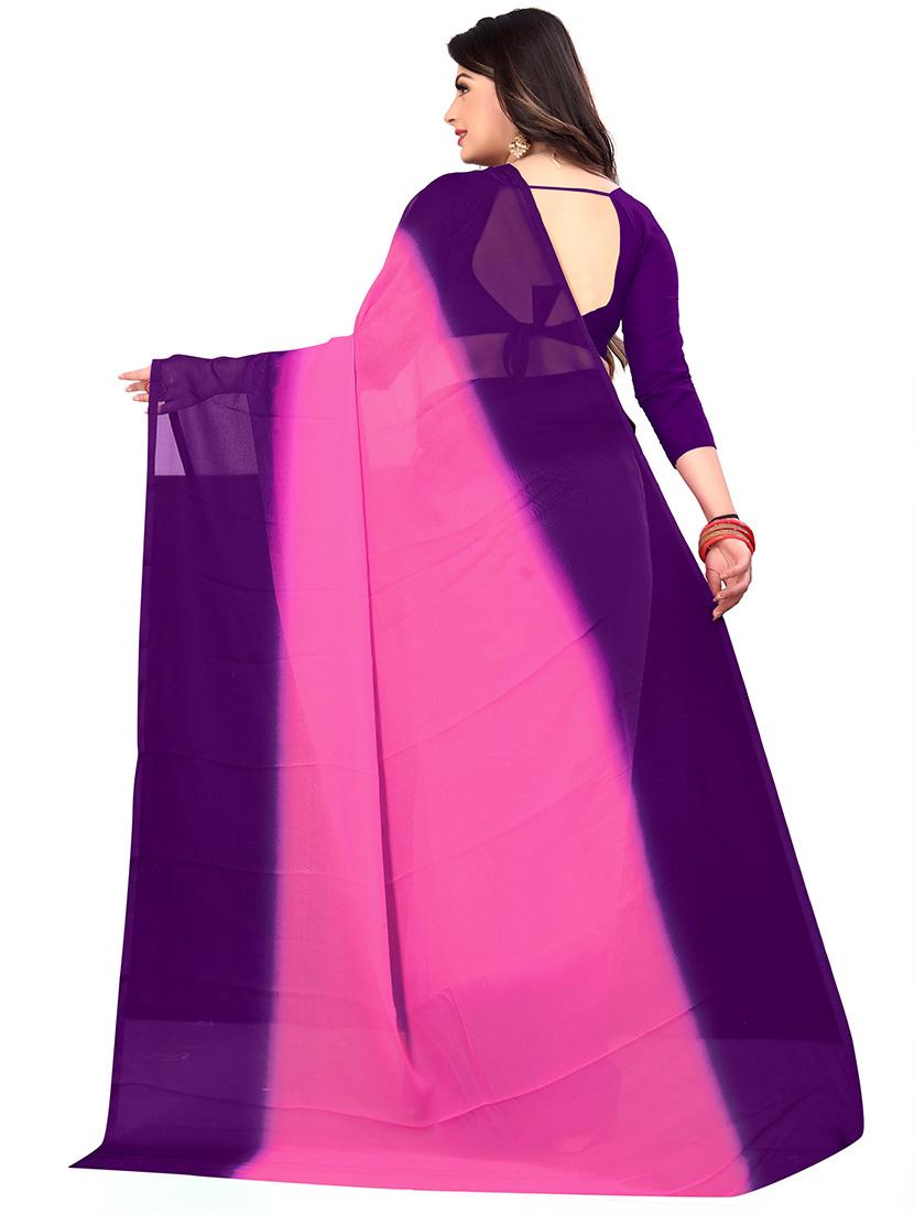women color block casual wear saree - 21446325 - Zoom Image - 1