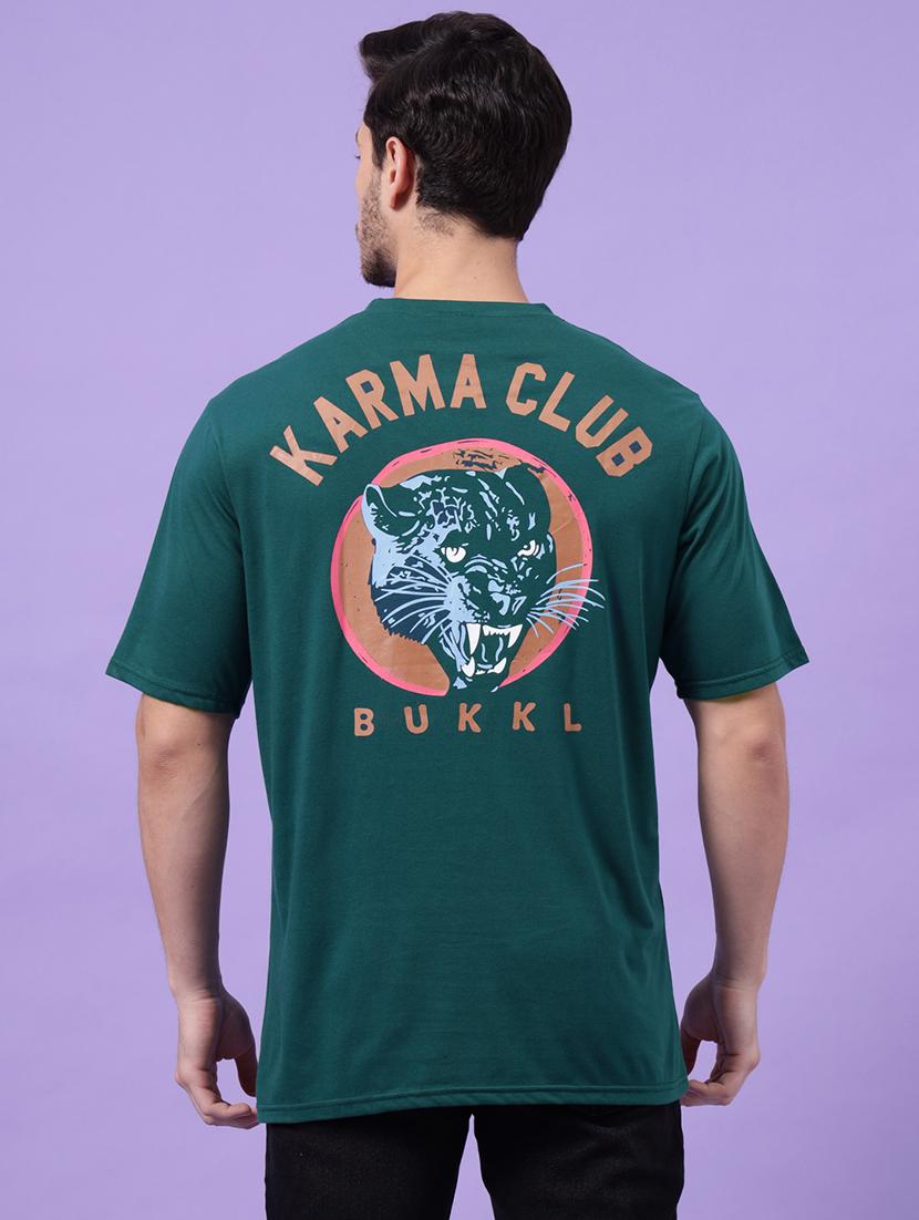 men round neck back print t-shirt - 21450549 - Zoom Image - 3