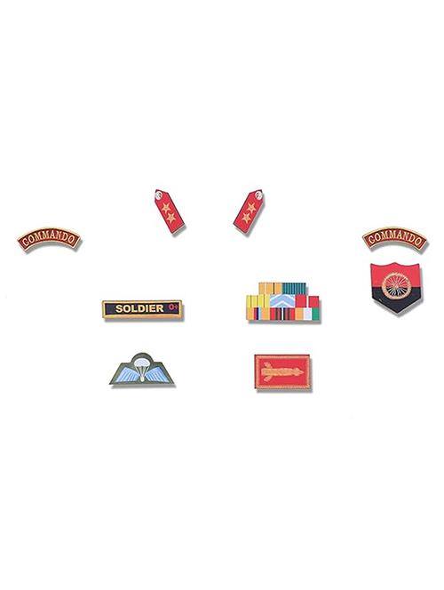kids set of 9 badges for army dtress - 21451162 - Very Small Image - 1