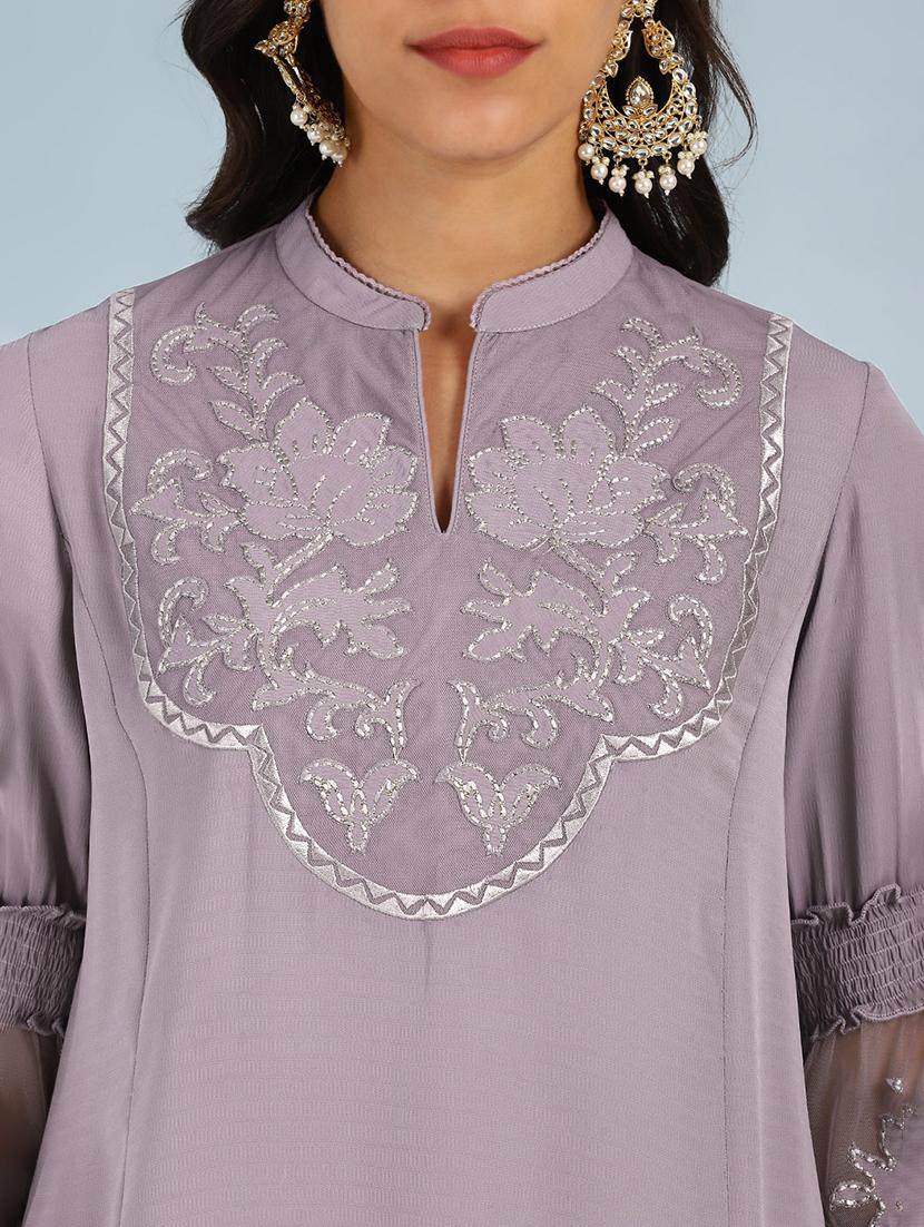 women embroidered mandarin neck tunic - 21452037 - Zoom Image - 4