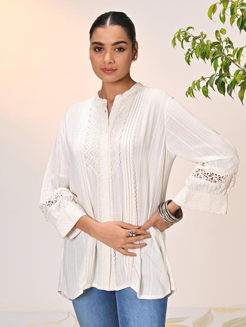 women three quarter sleeve self-designed regular shirt - 21456829 - Very Small Image - 1