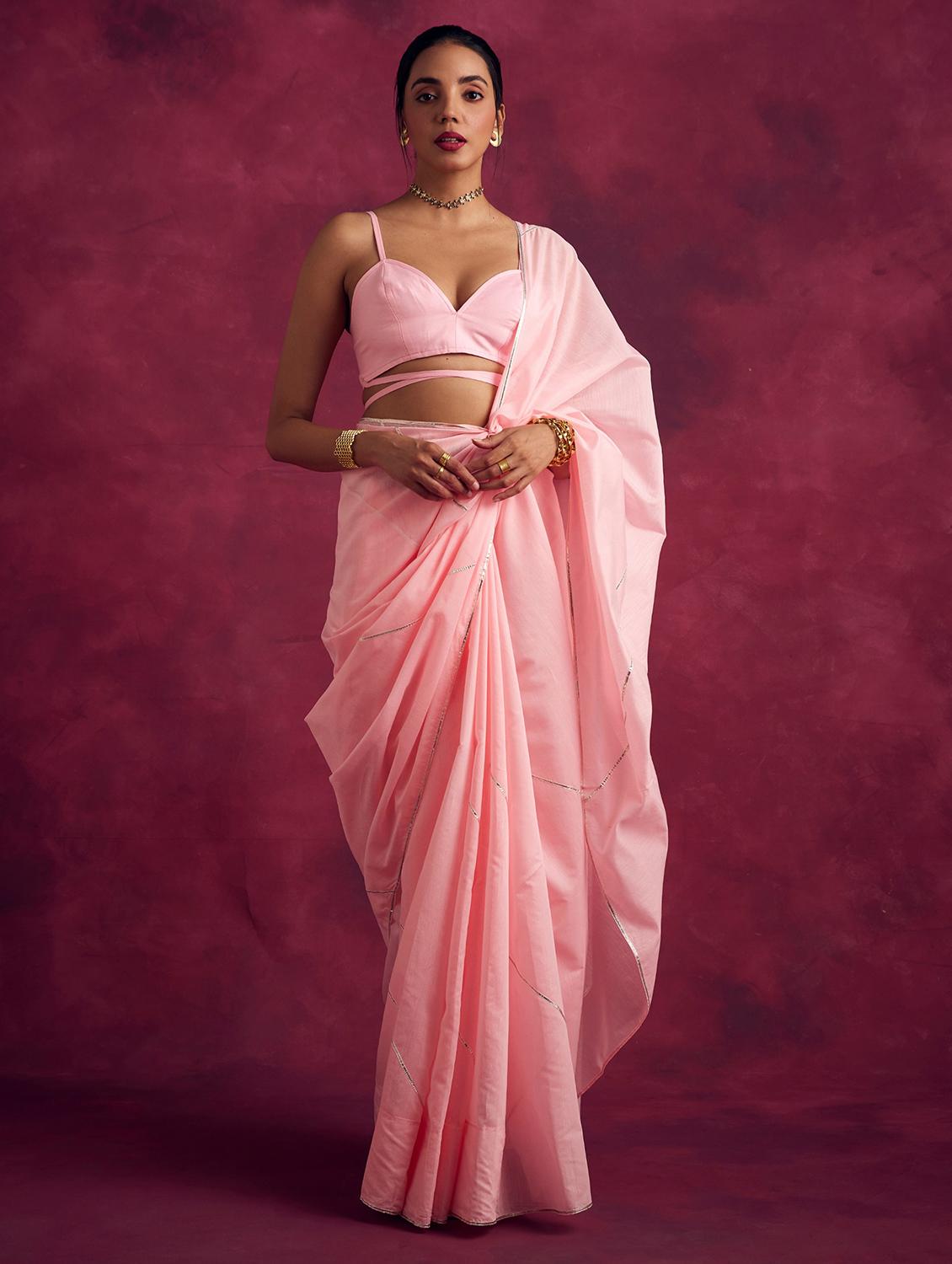 women solid plain saree - 21459955 - Zoom Image - 2