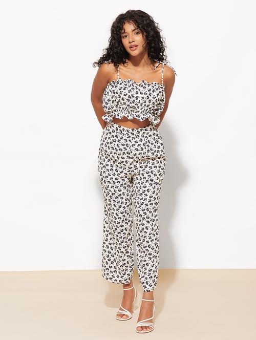 women floral print top and trouser co-ord set - 21460127 - Very Small Image - 1