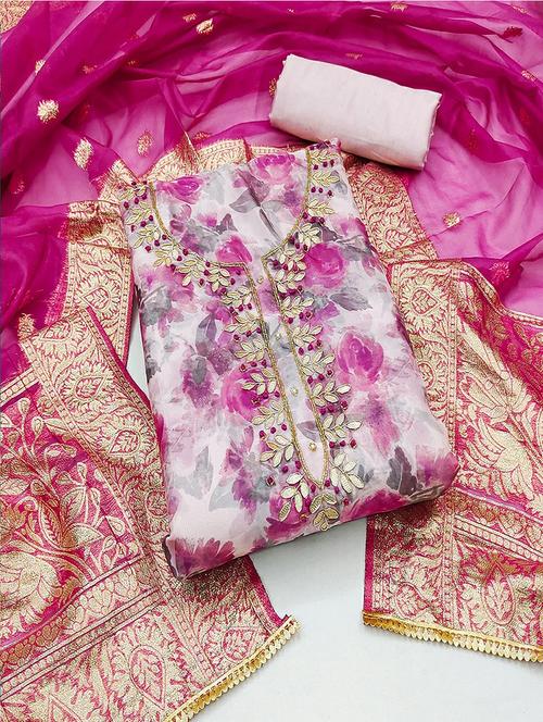 women floral printed unstitched suits - 21463366 - Standard Image - 0