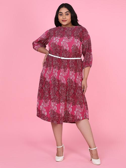 women plus size printed a-line dress - 21463618 - Very Small Image - 1