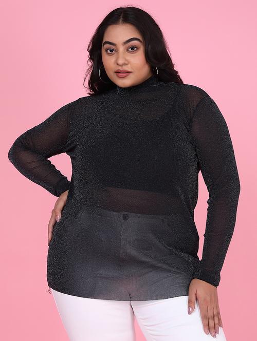 women plus size solid regular fit top - 21463775 - Very Small Image - 1