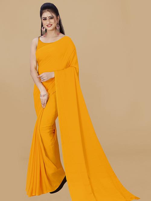 women solid casual wear sarees with blouse - 21478469 - Very Small Image - 1