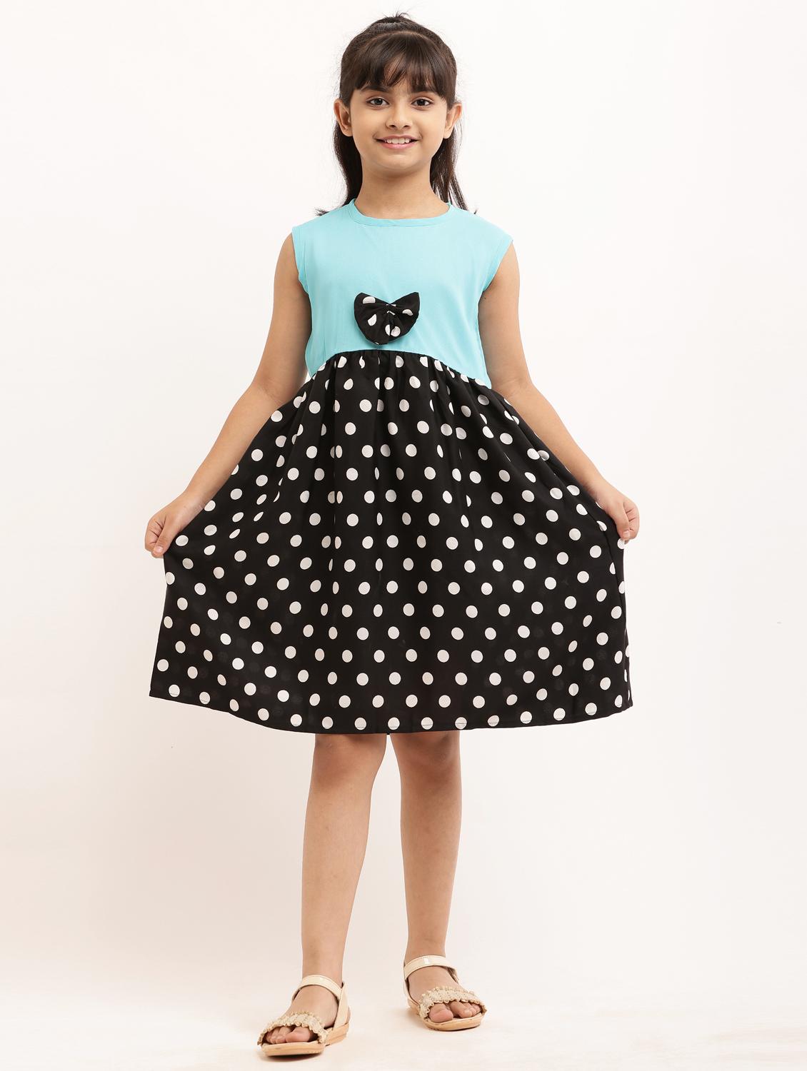 girl printed sleevless crepe frock - 21481100 - Zoom Image - 4