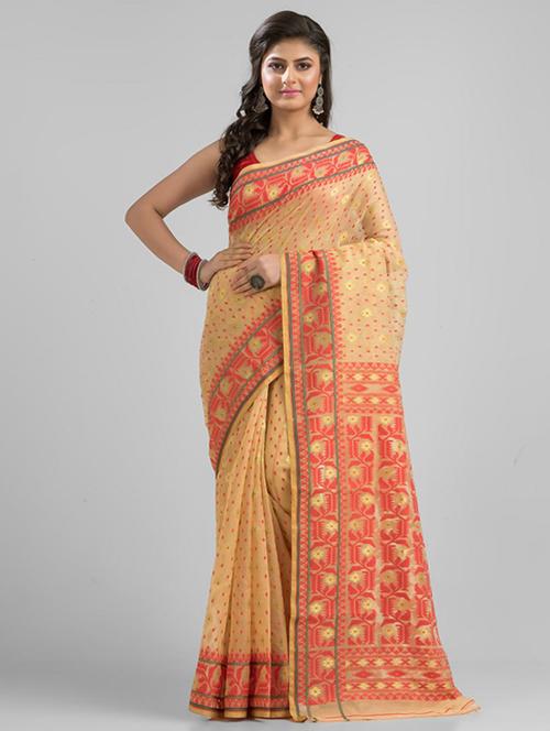 women self design handloom saree with blouse - 21481936 - Standard Image - 0