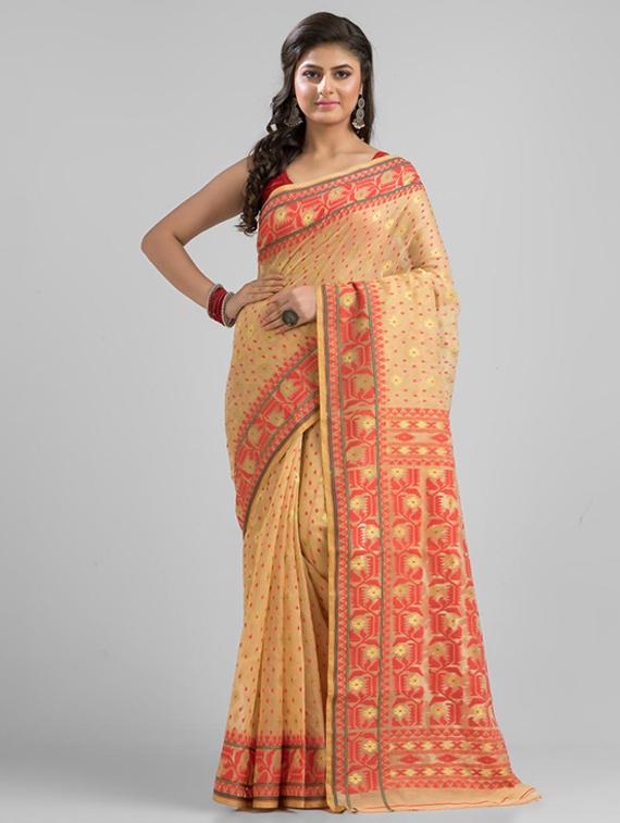 women self design handloom saree with blouse - 21481936 -  Zoom Image - 0