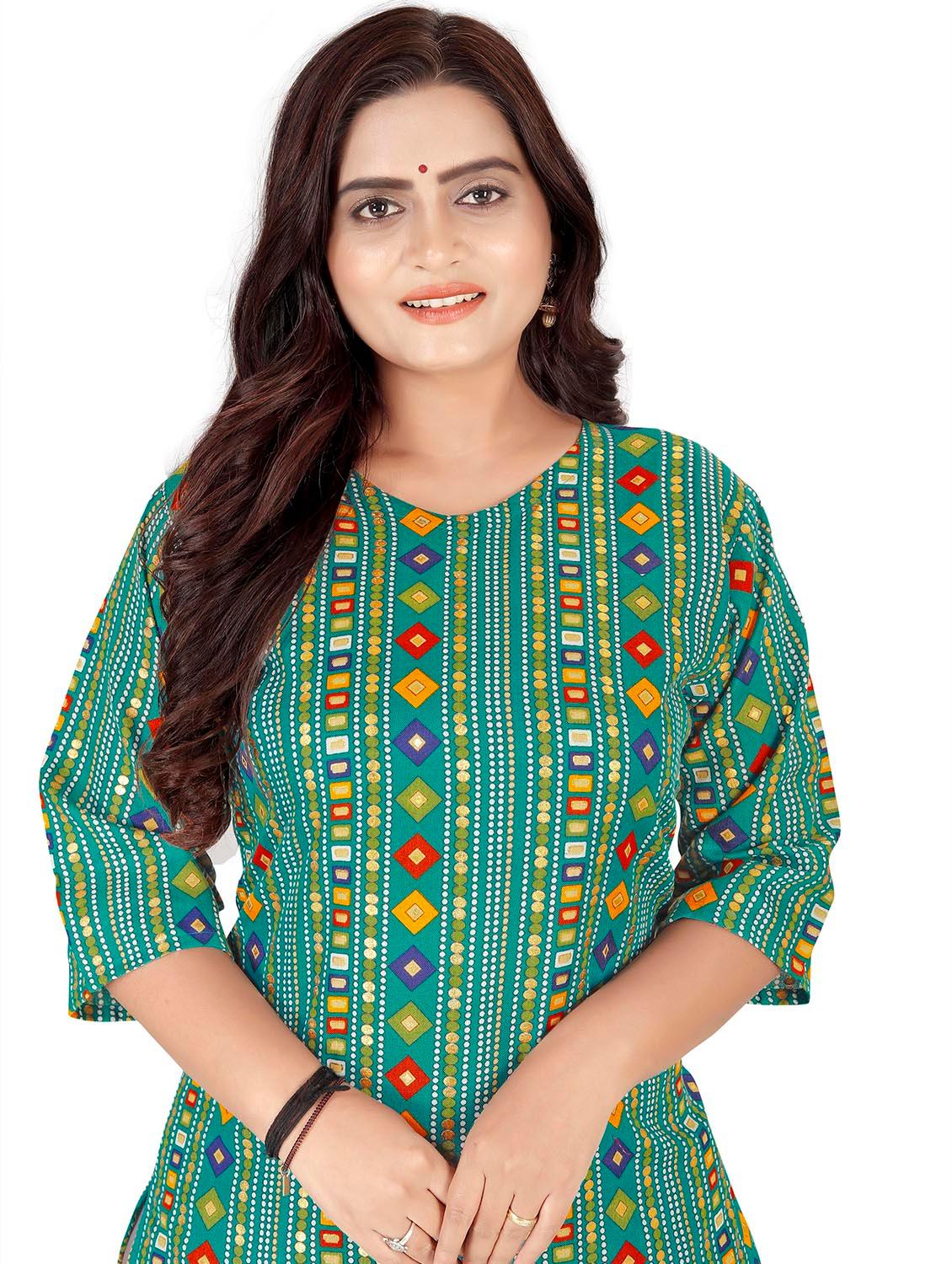 women three quarter sleeve straight kurta - 21482206 - Standard Image - 3