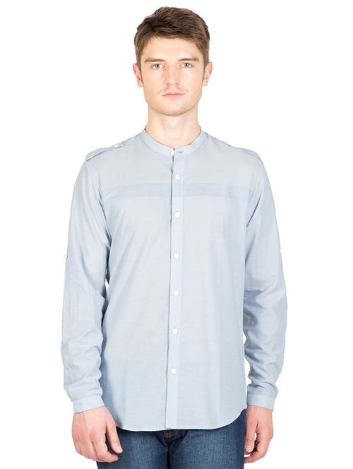 men long sleeved solid casual shirt - 21483144 - Standard Image - 0