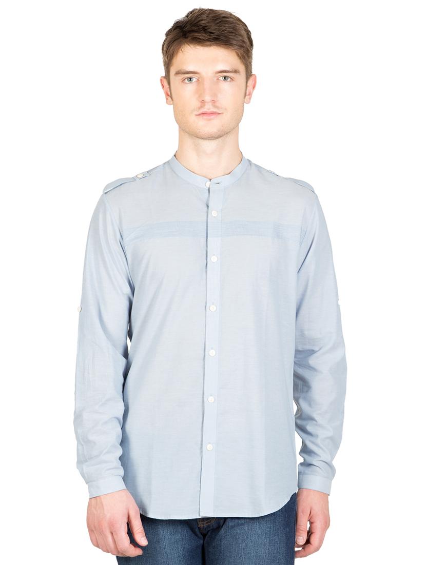 men long sleeved solid casual shirt - 21483144 -  Standard Image - 0