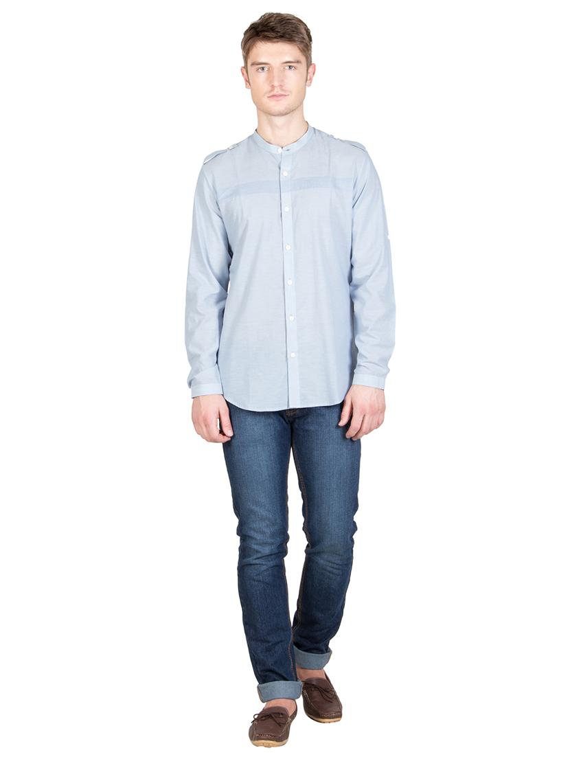 men long sleeved solid casual shirt - 21483144 - Zoom Image - 4