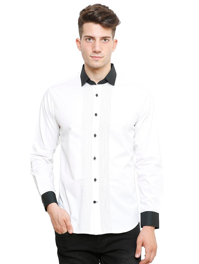 men long sleeved solid casual shirt - 21483154 -  Zoom Image - 0