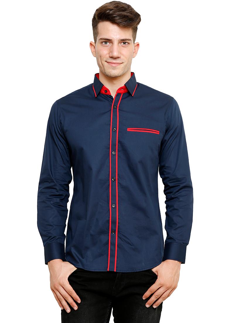 men long sleeved solid casual shirt